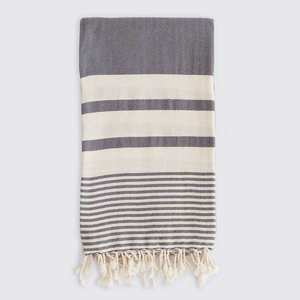 Dobby Weave 100% Serviette de bain en coton 100x170cm Turc Yarndyed Nappe à rayures Séchage rapide Double franges latérales pour la maison - Product Image 5