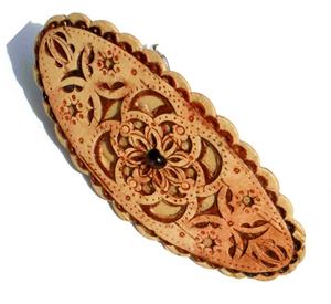 Handmade Folk Art Wooden Russian Barrettes Ethnic Birch Bark Wood <b>Ornament</b> Hairdresser Wholesale <b>Hair</b> Clips - Product Image 1