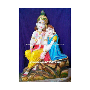 White Marble Radha Krishna Statue - Product Image 1