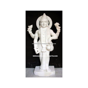 White Marble Dattatreya Sculpture - Product Image 1
