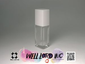 Flacon en verre carré de 30 ml avec bouchon à vis, spatule cosmétique, finition mate, couverture blanchissante, crème de soin de la peau liquide - Product Image 4