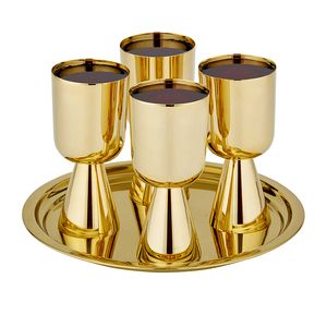 Calice en laiton pur poli Style religieux Produit d'église Fournitures Technique de modèle en métal - Product Image 2