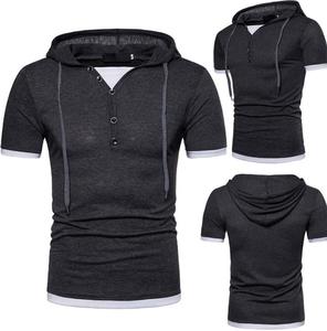 Camiseta lisa de moda para hombre, Sudadera con capucha, camiseta personalizada de manga corta - Product Image 4