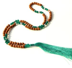 ขายส่งมาลาประคำ Rudraksha จิตวิญญาณ108ลูกปัดสร้อยคอมาลายาวสร้อยคอเครื่องประดับอัญมณีแฮนด์เมด - Product Image 5