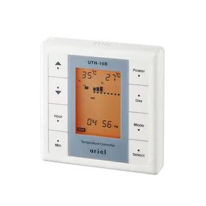 Uriel 디지털 전기 바닥 난방 온도 조절기 (온도 컨트롤러) 대형 LCD UTH-15B 난방 필름 또는 케이블