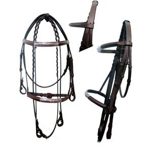 PREMIER บังเหียนยกสูงแฟนซีภาษาอังกฤษหนังใส่สบายบังเหียนขี่ม้าแข่งแบบตะวันตก - Product Image 1