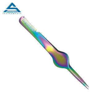 Meilleure vente pince à épiler à sourcils Fabrication personnalisée Extension de sourcils de beauté Pince à épiler pointue inclinée - Product Image 6