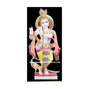 รูปปั้นพระกฤษณะหินอ่อน รูปปั้นพระกฤษณะหินอ่อนมาครานา - Product Image 1