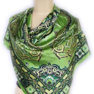 Femmes Designer été carré 100% soie foulards Collection automne Logo personnalisé imprimé Satin coton Polyester mousseline de soie polyvalent - Product Image 1