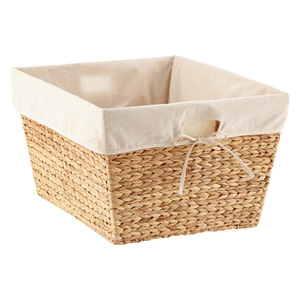 Panier en jacinthe d'eau fait à la main bac de rangement décoratif écologique naturel léger et durable organisateur de cuisine - Product Image 2