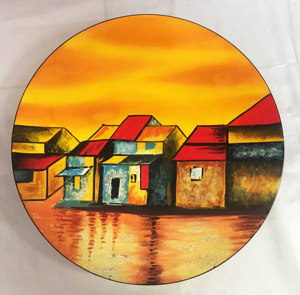 Lacado PICASSO Platos/Platos Decorativos lacados (Sandy 0084587176063 WS) 99 Datos Dorados - Product Image 4