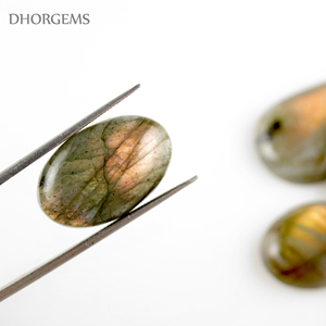 Orange labradorite pierres précieuses d'or labradorite pierres précieuses de cabochon de feu pierres précieuses cabochon larme labradorite pierre - Product Image 3