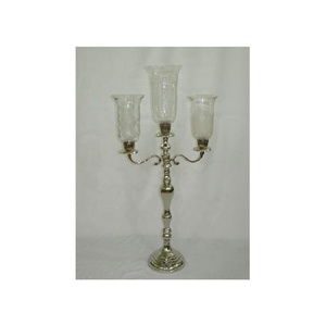 Hot Vantage Modern Fancy Aluminio en relieve Candelabro Niquelado Fancy Estilo moderno Decoración de la boda Centro de mesa Candelabro - Product Image 3