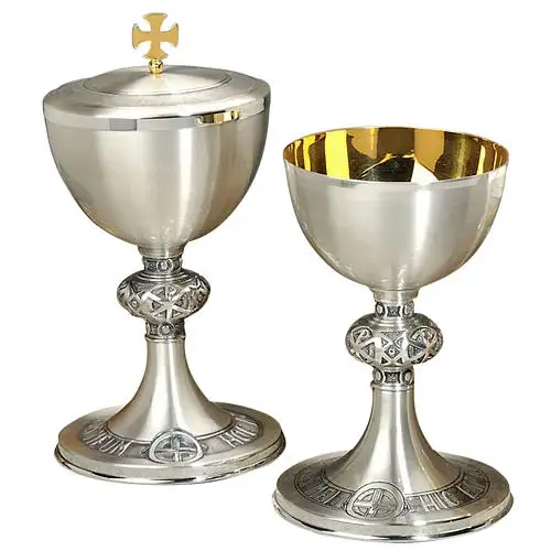 כסף גביע עם Ciborium - 2 pcs סט/הכנסייה מוצר ספקי