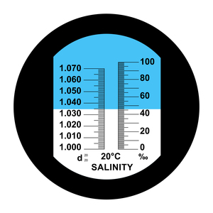 Refratômetro de salinidade <span class=keywords><strong>atc</strong></span> 0-100ppt (0-10%) e 1.000-1.070 sg medidor de sal de marítima com escala dupla (embalagem oem disponível) - Product Image 4