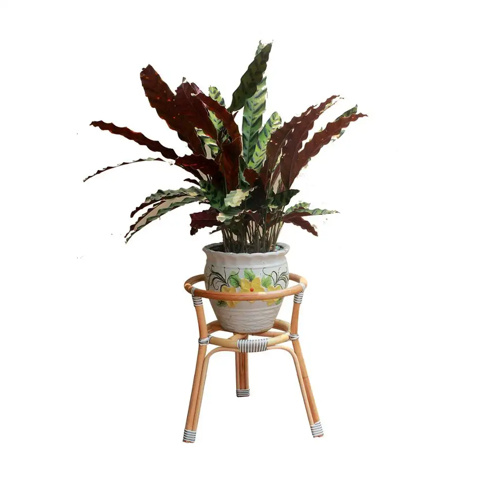 Vereenvoudigen Rotan Plant Stand En Bloempotten En Tuinbenodigdheden Voor Huisdecoratie
