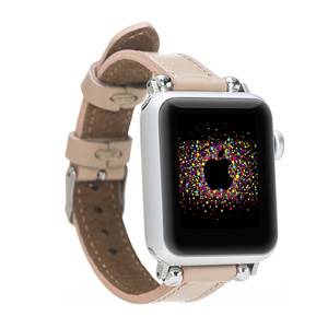 สายนาฬิกาแบบปรับได้สไตล์วินเทจพรีเมียม คลาสสิก พร้อมโลโก้สั่งทำ OEM หนังแท้เนื้อนุ่ม สแตนเลสสตีล สำหรับสมาร์ทวอทช์ - Product Image 6