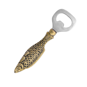 ที่เปิดขวดเบียร์ปลาโลหะทองเหลืองโบราณอุปกรณ์ในครัว - Product Image 1