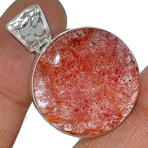 Hermosa forma redonda fresa cuarzo piedra preciosa colgante joyería para proveedor al por mayor ODM OEM joyería - Product Image 1