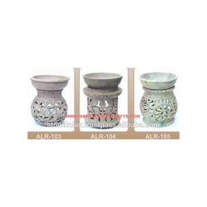 Brûleur d'arômes antique en pierre ollaire - Product Image 1