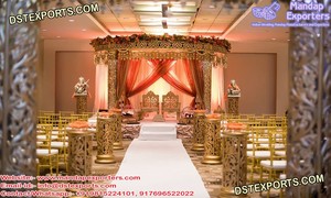 งานแต่งงานมีลักษณะฉูดฉาด devdas mandap สำหรับงานแต่งงานของอินเดียใต้ดีไซน์ราชวงศ์ที่ได้รับความนิยมปรับแต่งได้งานแต่งงานอินเดียไฟเบอร์ Mandap ออสเตรเลีย - Product Image 6
