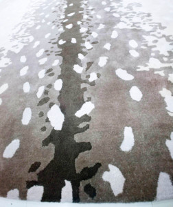 Tappeto in Lana Personalizzato Grande Annodato a Mano <span class=keywords><strong>Antiscivolo</strong></span> con Stampa Pelle Animale Marrone per Hotel, Soggiorni, Porte Auto, Bagni, Cucine - Product Image 5