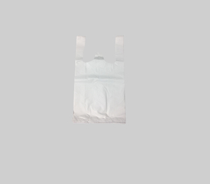 <b>white</b> t-shirt plastic <b>bags</b> with handle made in Vietnam - Product Image 1