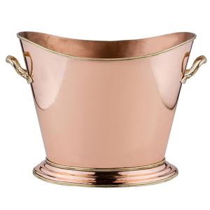 Enfriador de vino de latón Forma redonda Acabado Enfriador de vino pulido de latón - Product Image 1