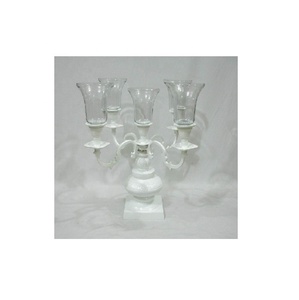 Hot Premium Mariages argent candélabres pièce maîtresse métal aluminium nickelé candélabre de sol pour mariage et décoration de la maison - Product Image 2