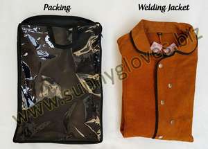 Veste de soudage en cuir de col ignifuge écologique de haute qualité/veste de soudage en peau de vache fendue - Product Image 5