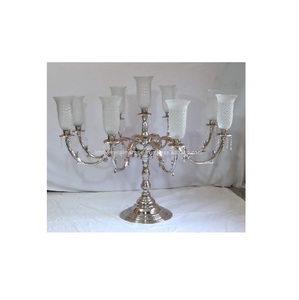 Bougeoirs luxueux en métal, 10/15 Lite, pièce centrale décorative pour mariage, support de bougie - Product Image 6