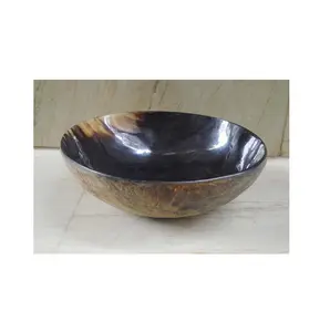 Bien fait bien poli Buffalo vache OX Animal corne vaisselle bols de service dernières cornes salade vaisselle bols ustensiles de cuisine - Product Image 1