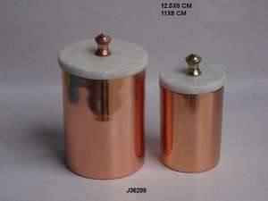 Copper Hammered Finish Handmade Eco-Friendly Candle Container with Marble Top for Home Decoration and Christmas - Product Image 5