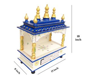 Templo Hindú de Madera al por Mayor de la India 2019, Atractivo Mandir de Madera para Pooja, Mandap de Pared, Decoración de Madera de Sheesham India - Product Image 2