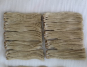 Extensiones de cabello humano rubio de la mejor calidad de lujo en trama - Product Image 2