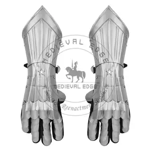 Fantasy Gauntlets SCA Armor Gauntlets Gloves Iron | Silver Handmade Medieval Fully Functional Armor Gloves Warrior Metal Gauntle