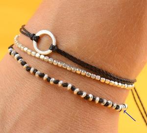 สร้อยข้อมือเงินสเตอร์ลิงถักทอ ทำขึ้นเพื่อคุณโดยเฉพาะ - Product Image 1