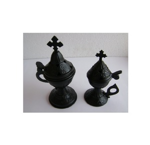 กระถางธูปทองเหลืองโลหะสีดำ - Product Image 1