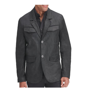 Chaqueta de moto de cuero Vintage para hombre, traje de calle informal, cómodo para todos los días, ropa de cuero duradera, suave y fácil de hacer - Product Image 1