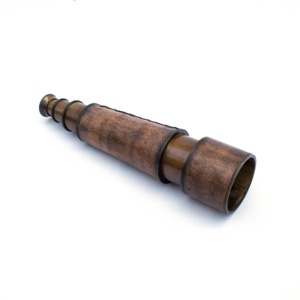 Télescope nautique en laiton de 18 pouces avec poignée en cuir, boîte en bois, instrument en métal - Product Image 4