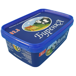 Seau rectangulaire 1200ml DKK1200 en plastique à couvercle inviolable jetable pour emballage alimentaire pour yaourt crème glacée beurre chocolat - Product Image 1