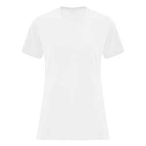 Wholesale Bulk Plain High Quality Short Sleeve 100% Cotton Crew Neck V-neck Women Blank T-shirt With Private Label - Product Image 2