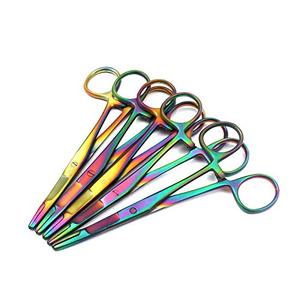 Acier inoxydable multicolore certifié CE ISO Porte-aiguille Olsen Hegar Ciseaux chirurgicaux dentaires Mâchoires serties Pièce à main d'hôpital - Product Image 3