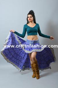 Estilo americano de danza-falda de gitana Tribal-ropa de verano corto falda-falda de crepé de seda de Ibiza falda-falda de moda para damas - Product Image 6