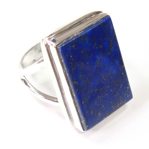 925 Sterling Silver <b>Ring</b> Bohemian Style Blue Lapis Lazuli Wedding Engagement Anniversary Birthstone Wholesale <b>Indian</b> Jewelry - Product Image 4