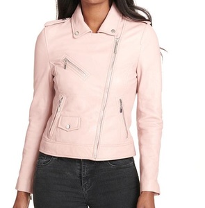 Veste de cyclisme en cuir pour femmes, style motard, agneau véritable doux, vêtements d'extérieur élégants et durables pour toutes les saisons - Product Image 5