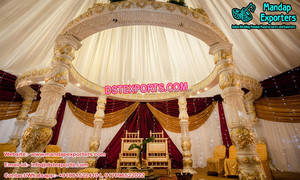 Mandap Decorativo de Cristal para Bodas Indias, Mandap de Fibra de Cristal del Sur de la India, Mandap Exclusivo del Sur de la India para Bodas en Londres - Product Image 5