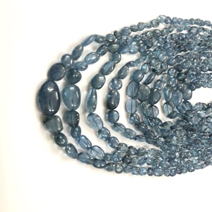 8mm 10mm naturel Santa Maria aigue-marine lisse Tumble perles de pierres précieuses brin fabricant direct au meilleur prix de gros Alibaba - Product Image 1