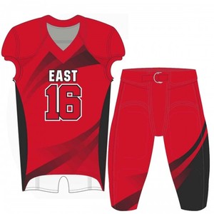Vente d'usine de maillot de football américain de haute qualité conçu sur mesure respirant petit quantité minimale de commande impression par sublimation uniforme de taille XL - Product Image 5