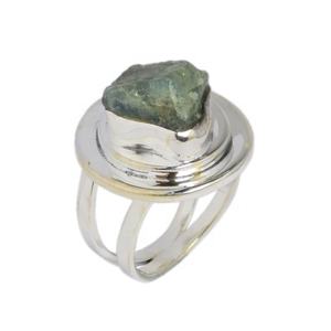 แหวนพลอยหยาบลาย925เงินสเตอร์ลิงจาดอไรต์ดีไซน์ตามธรรมชาติแหวนเวอร์เมิลตลอดกาลเครื่องประดับเงินราคาขายส่ง - Product Image 1